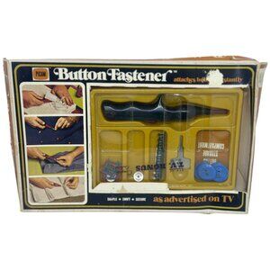 Vintage K-Tel PICAM Button Fastener Kit – OS Sewing Tool,‎ As Seen on TV 80s 70s